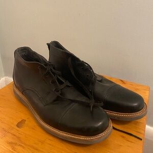Black Leather Men's Boots